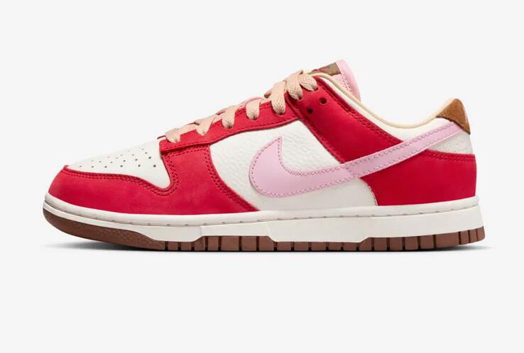 Women's Dunk Low Red/White/Pink Shoes 285